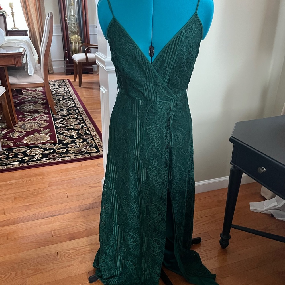 Elegant Green Lace Dress